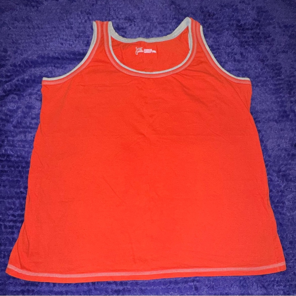 Just My Size Bright Orange Tank Top